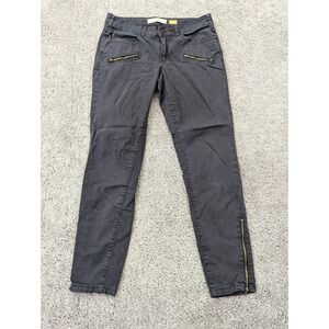 Pilcro and The Letterpress Pants Womens 28 Straight Ankle Zip Denim‎ Gray